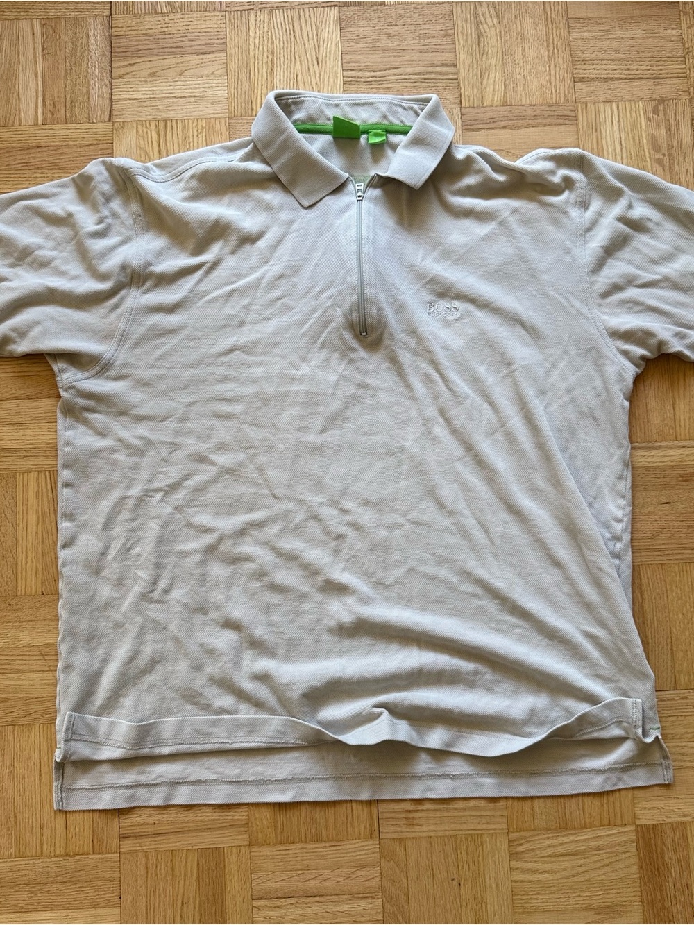 ✨3 for $20 Boss Light Gray Half-Zip Polo with Subtle Logo